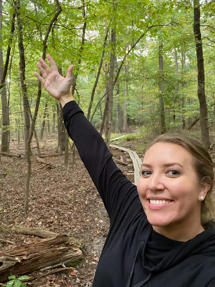 Woman on the Appalachian Trail woods and trees