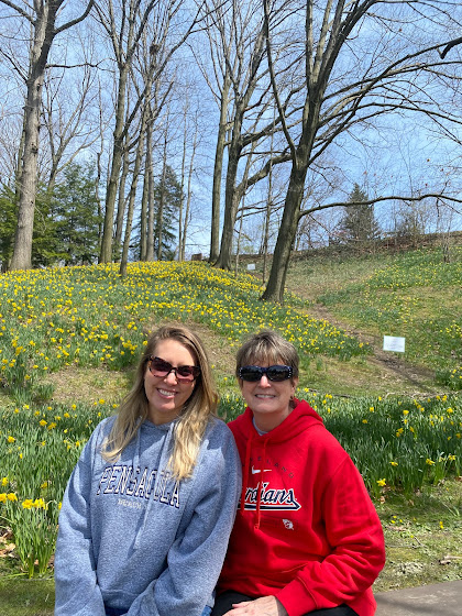 Mother and Daughter at Daffodil Hill - Lake View Cemetery - Cleveland, Ohio