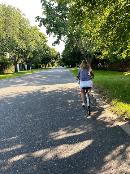 Weekend in The Hamptons: Girl riding bike