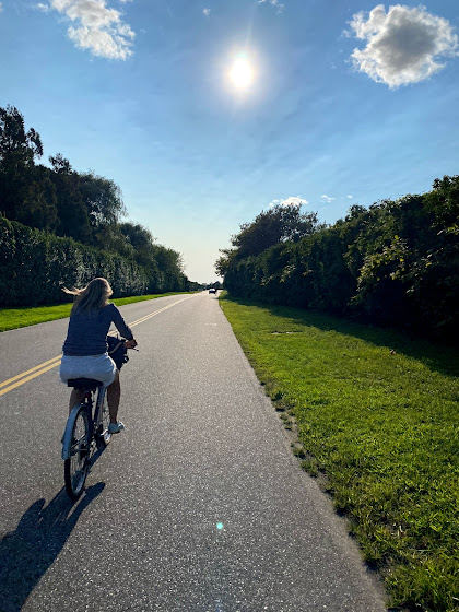 Weekend in The Hamptons: Girl riding bike